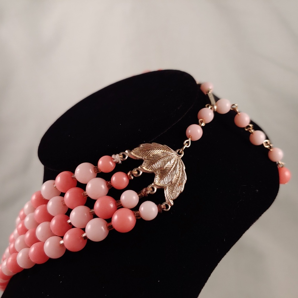 Multi-Strand Layered Waterfall Necklace Vintage - Picture 4 of 7